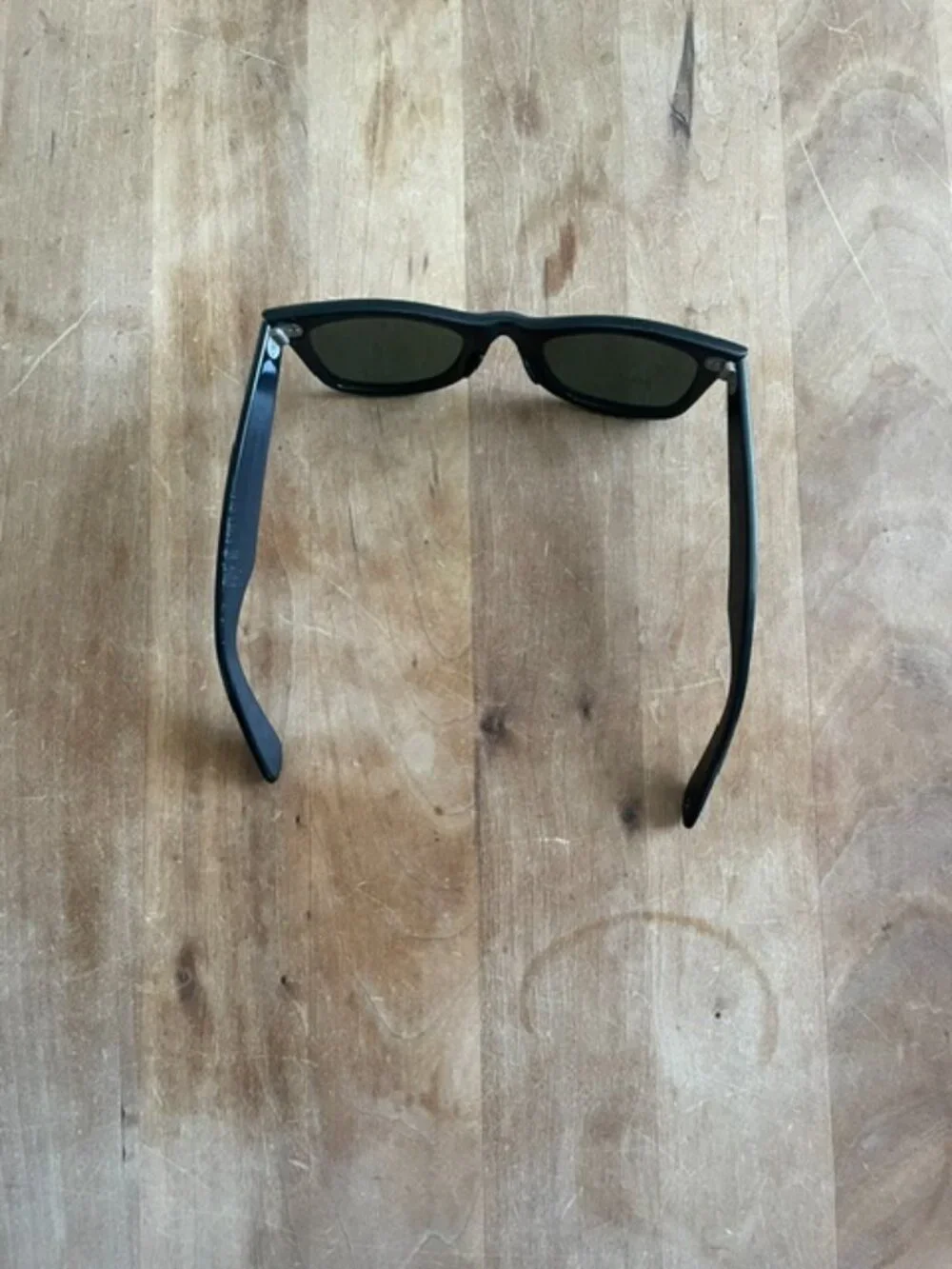 Vintage B&L Ray-Ban L2009 Black Acetate G15 Glass Lens Wayfarers 5024